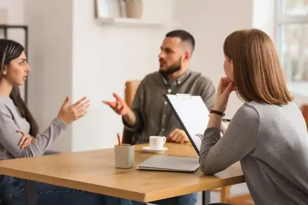 Image of couple access free mediation using family mediation voucher scheme Scunthorpe